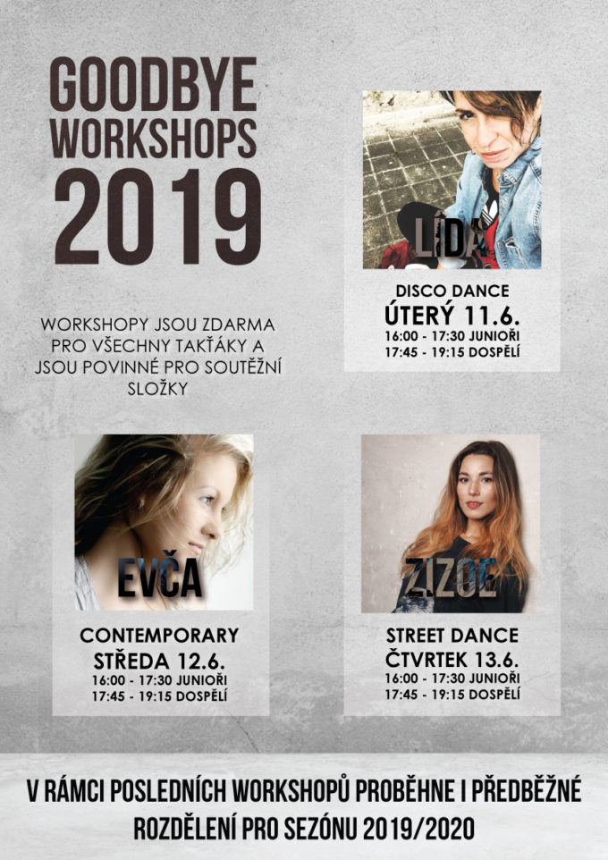 GOODBYE WORKSHOPS 2019
